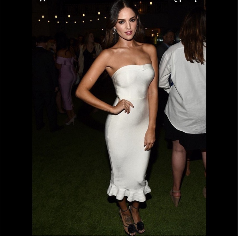 House of CB White Strapless Midi Dress - Picture 3 of 9